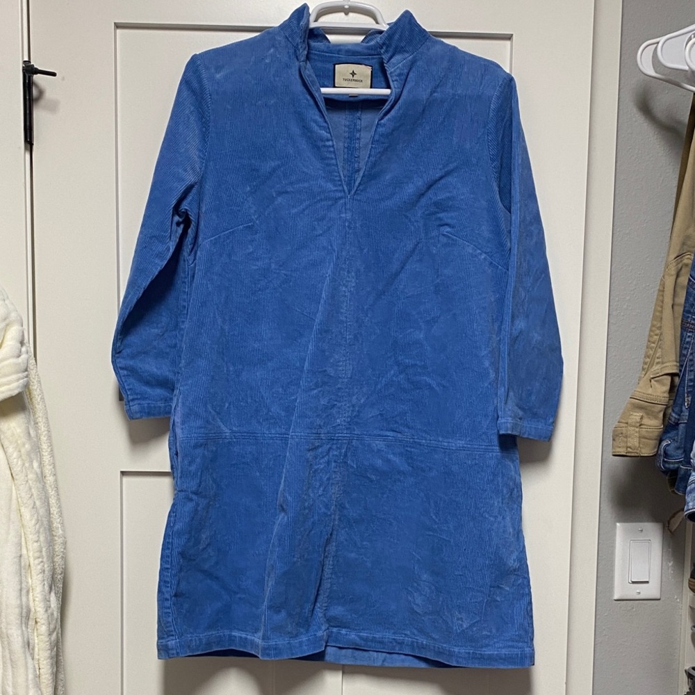 Tuckernuck Clifton Blue Corduroy Dress Size M